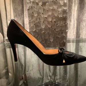 Christian Louboutin black fabric pump